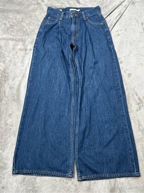 Levi's Premium Baggy Dad Wide Leg Jeans Womens 25x28 Blue Skater Denim Y2K
